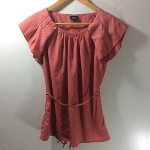 Mossimo Peach Work Blouse with Bow Medium